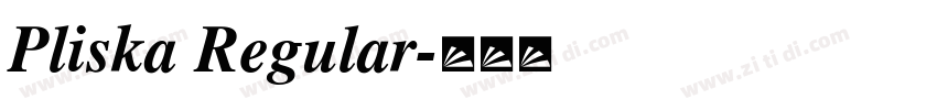 Pliska Regular字体转换
